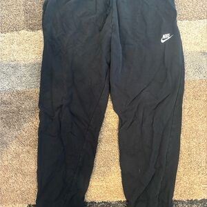 Nike Black Women's Jogger Sweatpants with White Swoosh